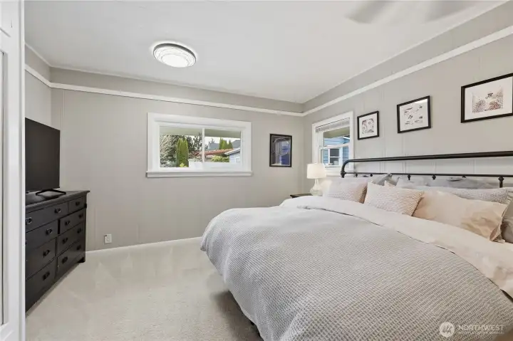 The primary bedroom.