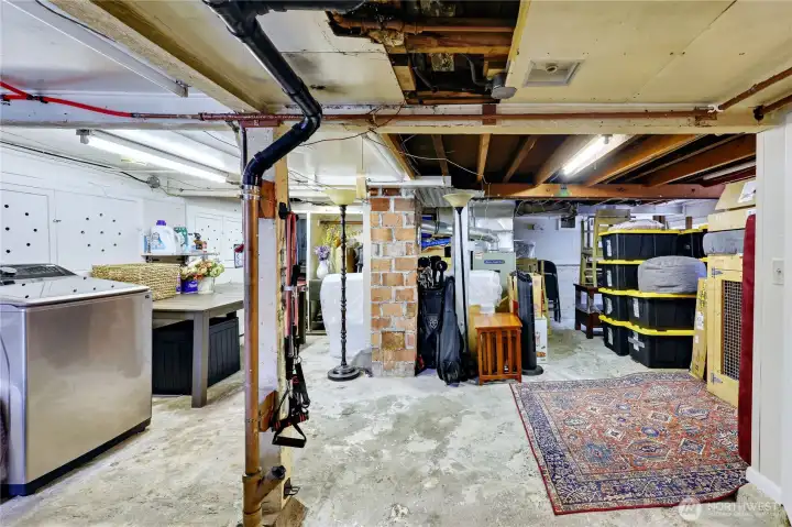 Lots of storage space in the basement.