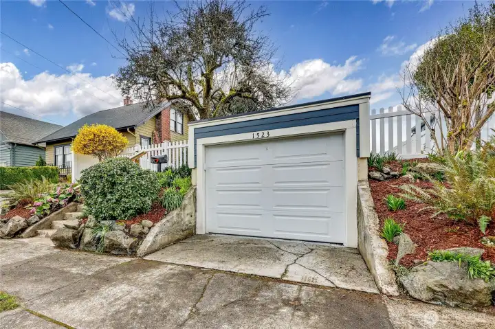 Nice one car garage with electricity attached.