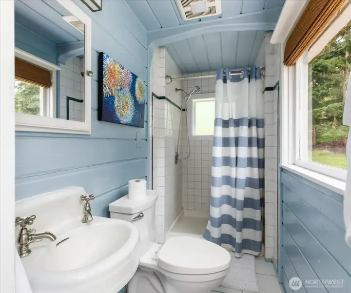 The 3/4 bathroom, updated.