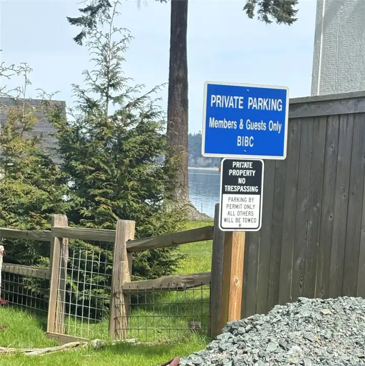 Walking path to community beach.