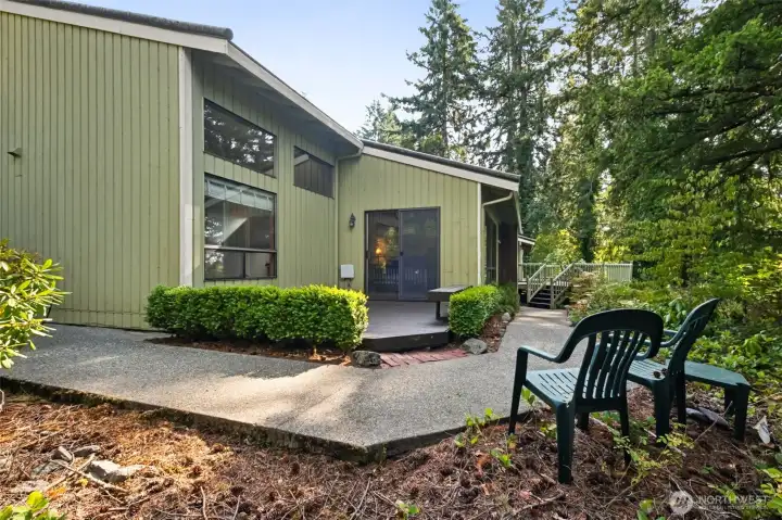 Private deck space for primary bedroom.