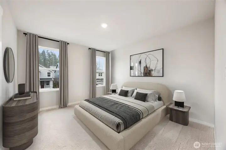 Secondary upstairs bedroom. Picture for representational purposes only, colors and features may vary. Secondary upstairs bedroom. Picture for representational purposes only, colors and features may vary.