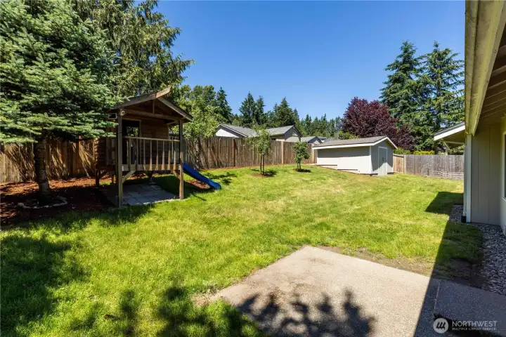 Gorgeous, open backyard with all the amenities!