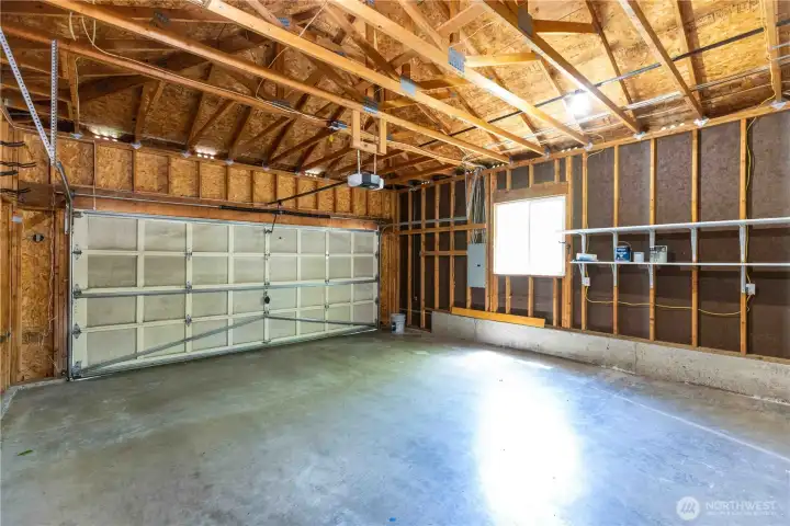 Ample garage space