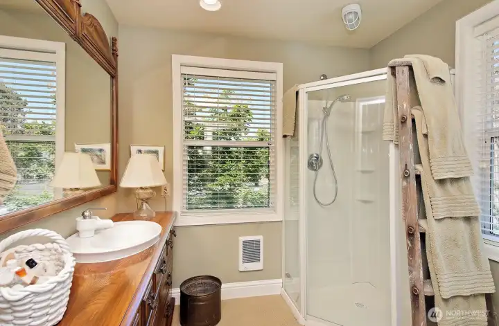 Guest 3/4 Bath is just off the Bedroom. Guest 3/4 Bath is just off the Bedroom.