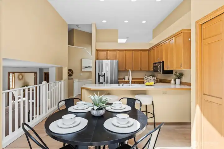 Start your day in the light-filled breakfast nook.