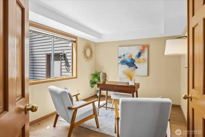 Lower bedroom is just off the family room and can be used as a 5th BR, office, playroom or flex space.