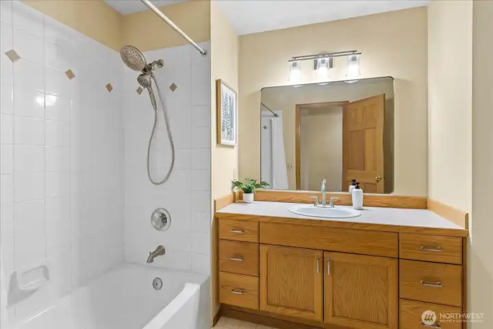 Guest bath upstairs.