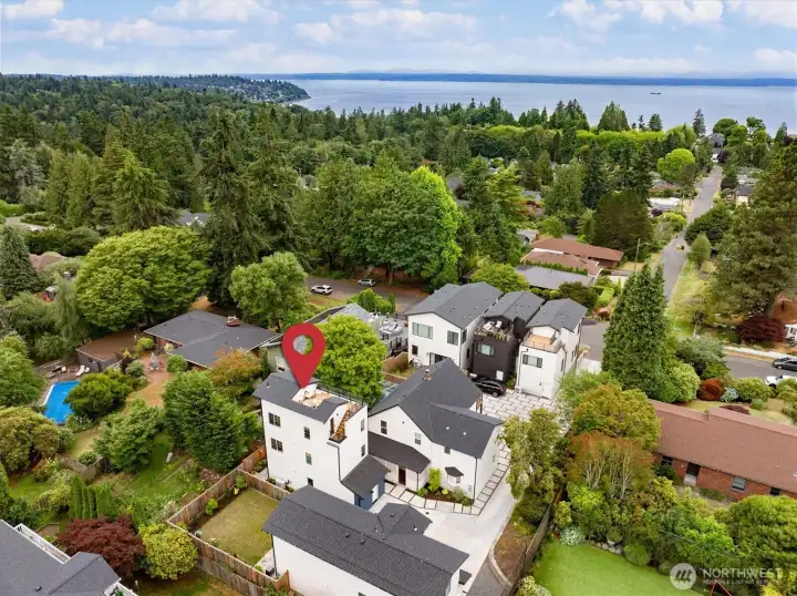 Here is the property for sale, which is tucked away behind a farmhouse built over 100 years ago on this site. Here is the property for sale, which is tucked away behind a farmhouse built over 100 years ago on this site.