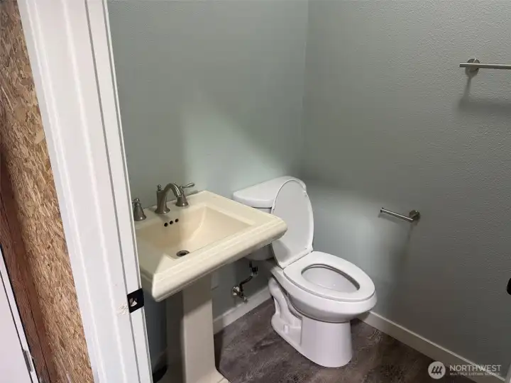 BATHROOM TOILET & SINK IN GARAGE. BATHROOM TOILET & SINK IN GARAGE.
