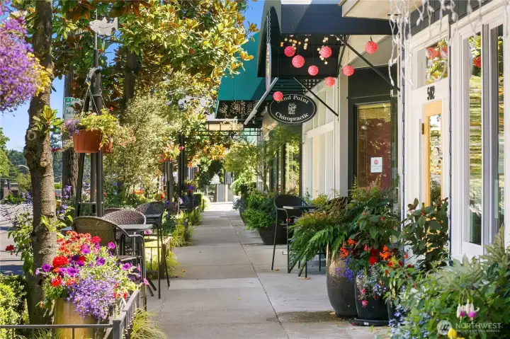 Local storefronts and pedestrian-oriented neighborhood amenities contribute to the area’s established community character. Local storefronts and pedestrian-oriented neighborhood amenities contribute to the area’s established community character.