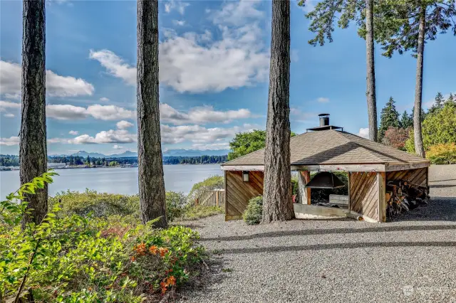 The community gazebo is at the waters edge and fun a place to visit with neighbors, family or friends.