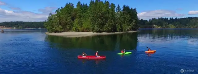 Kayak to nearby Eagle Island!