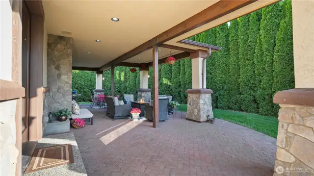 Private covered patio off living space
