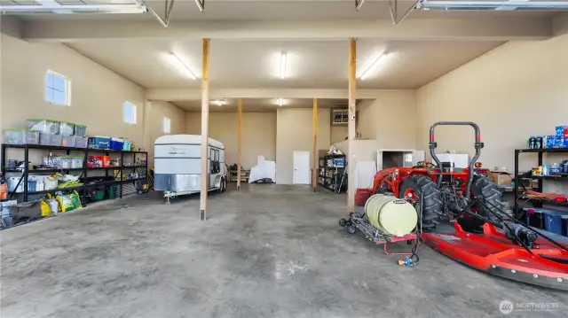 Interior of heated barn space