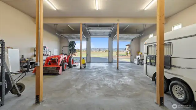 Interior of heated barn space