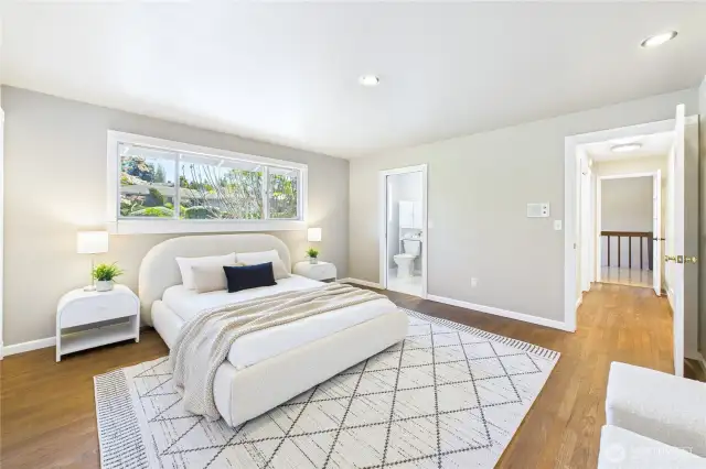 Primary bedroom with bathroom