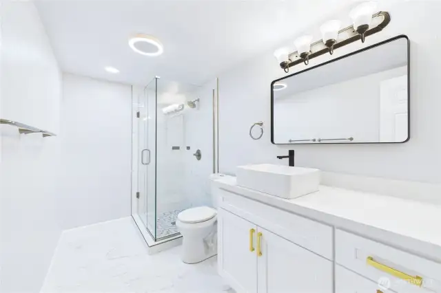 Recently updated lower level bathroom