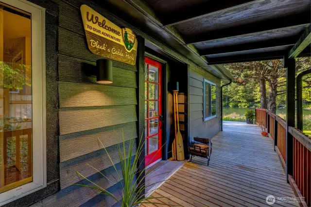 Let the red door and hand-carved welcome set the tone—you're not just arriving at a house, you're stepping into a story. From the first footstep on the cedar deck to the sound of the river beyond, River House Retreat invites you to slow down, breathe deep, and begin your next chapter.