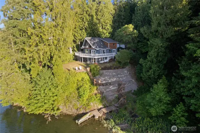 Enjoy 35 feet of waterfront every day of the year!