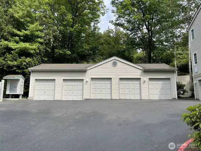 Garage for unit is 2nd from the left