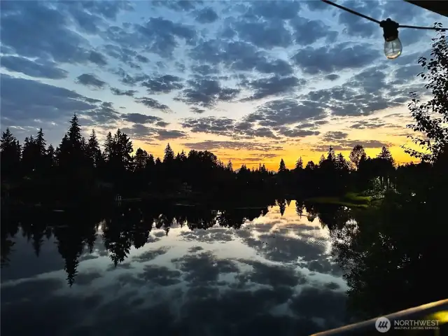 Sunrise from the deck.