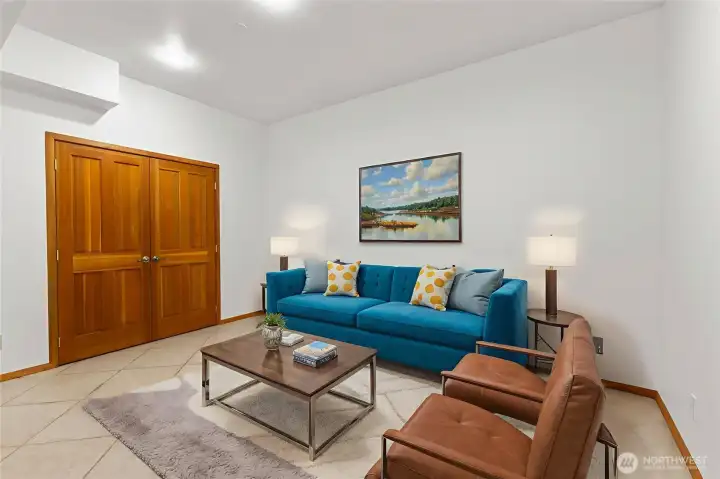 Downstairs rec room   - virtually staged
