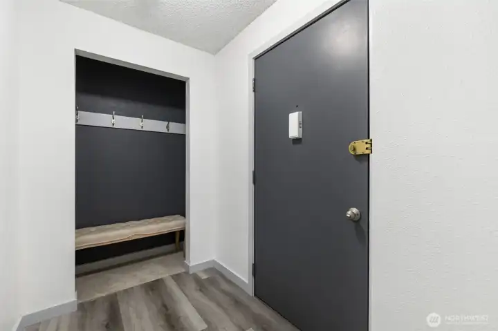 Perfect nook to hang your hat.
