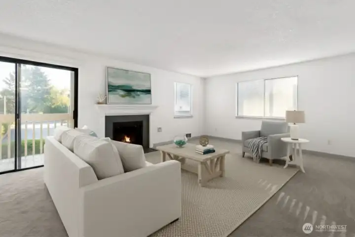 Virtual Staging. Full of possibilities, here is one way to imagine the space.