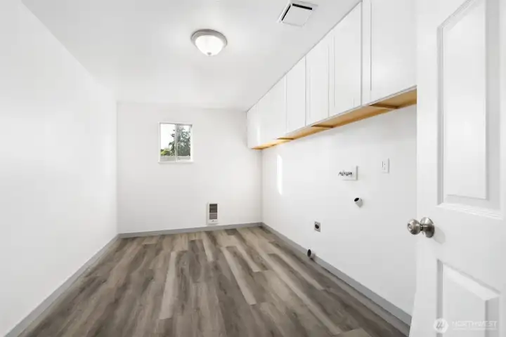 Room to spare in the expansive utility room