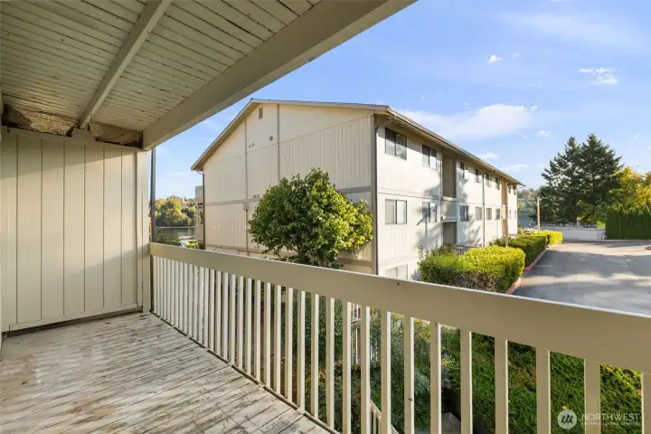 Take in the scenery, a bit of water, a bit of landscaping.