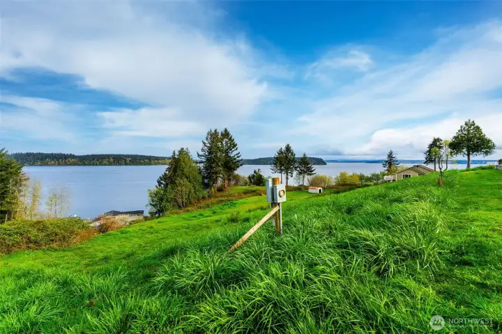 Power at property - North West corner of lot looking South East