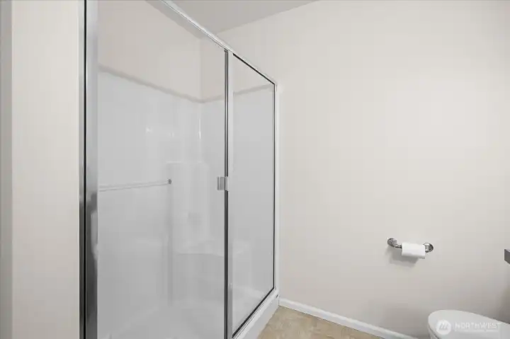Oversized step-in shower