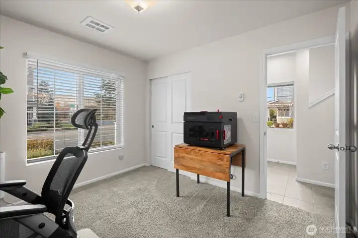 Lower-level bedroom with ample natural light
