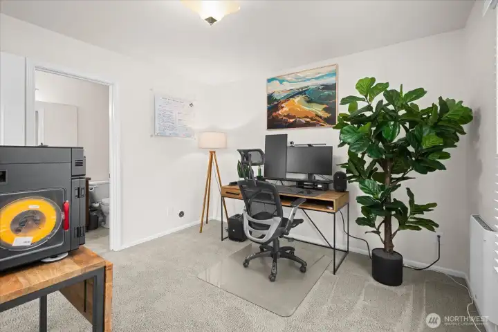 Lower-level bedroom designed for versatile use and added flexibility