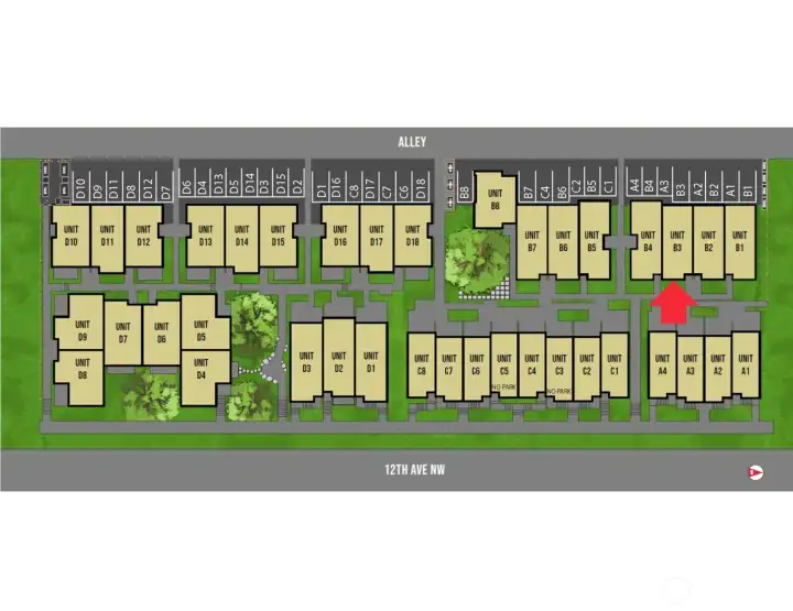 Site map with home location