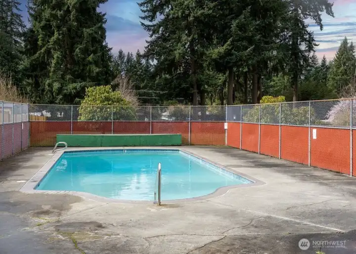 The community pool. Imagine it in the summer with lounge chairs and good times.