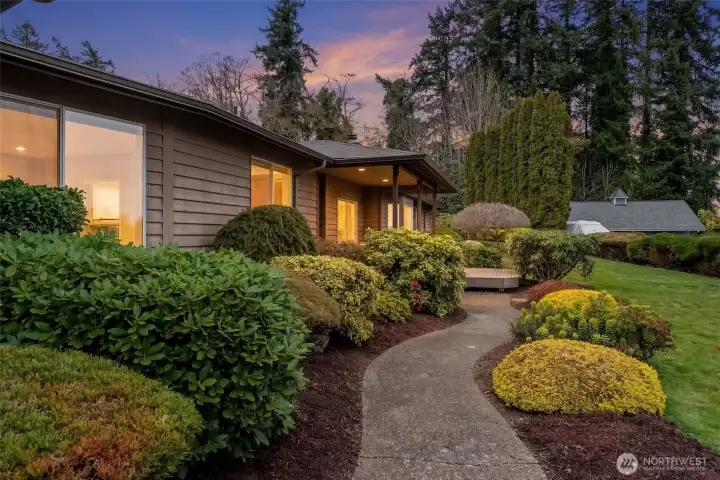 Mature landscaping throughout the property