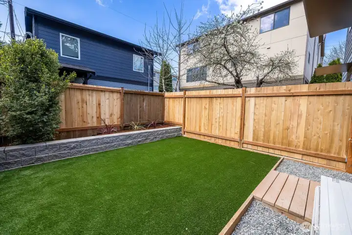 Nice area for BBQ or storage space.