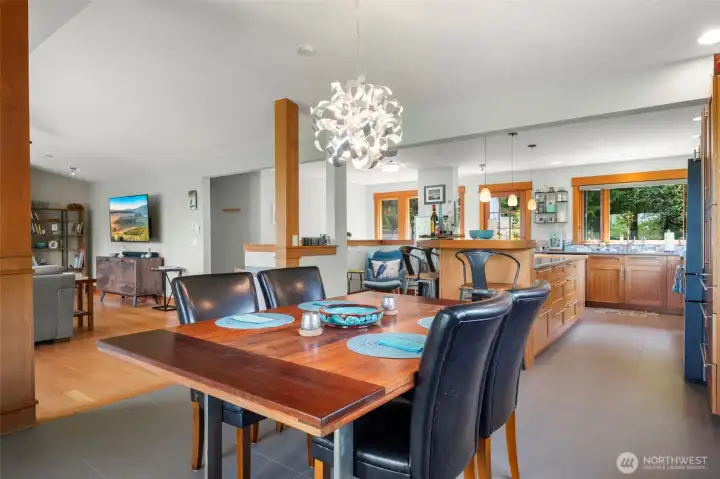 Dining and kitchen area