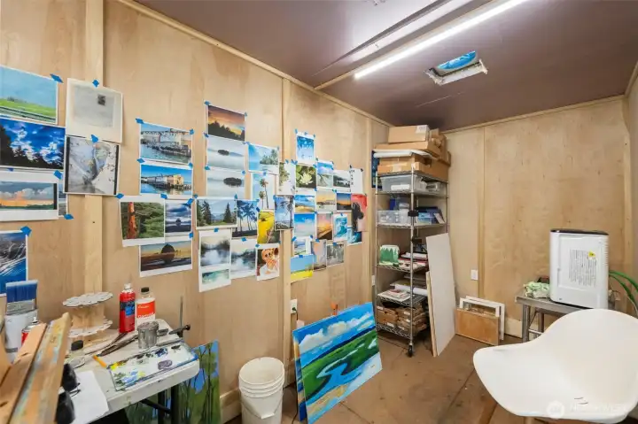 Inside the art studio