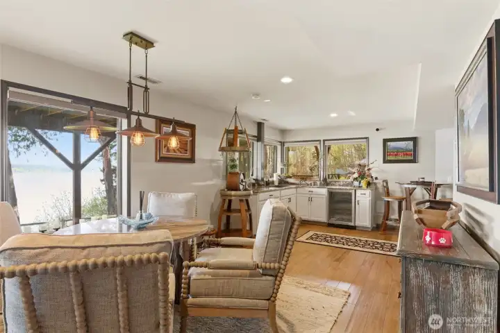 Lower level kitchenette.