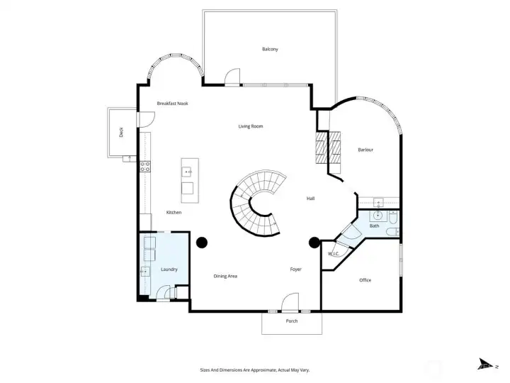 Main level floor plan