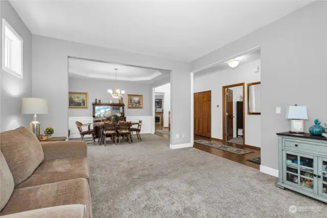 Living room looking to dining room.