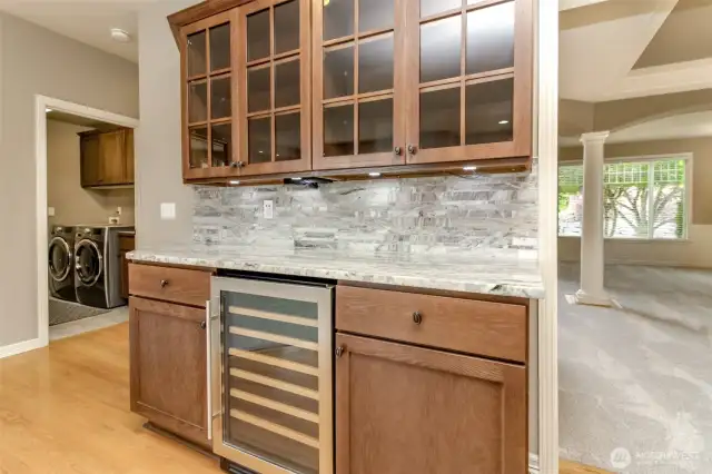 Hosting a party? look at this new lighted wine bar center.