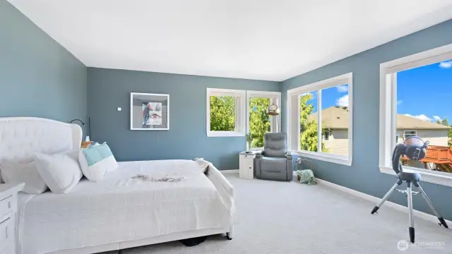 Huge primary bedroom with views