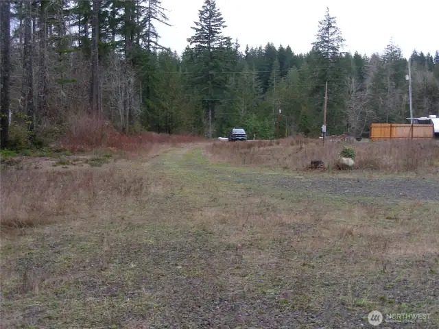 Top of the property looking down, easement road is on the right.