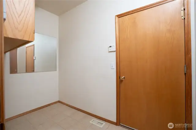 Laundry Room/Pantry. Entrance to garage