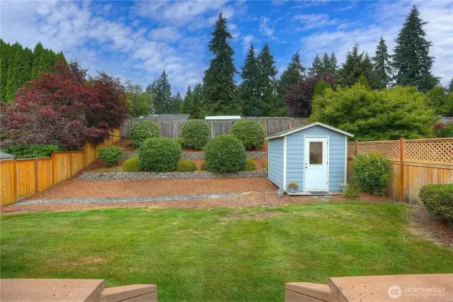 Backyard with shed